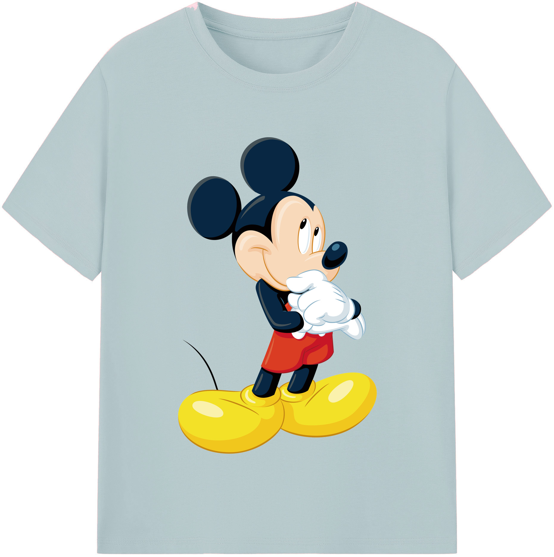 （画像用） ミッキーマウス Mickey Mouse 綿100％半袖Tシャツ（フロントプリント）